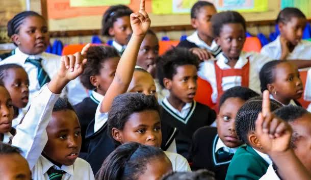 Pupils gathered together during a school session